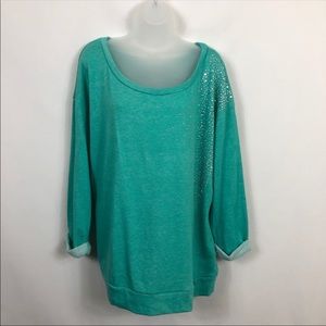 Debs Oversized Rhinestone Sweat Shirt- NWOT